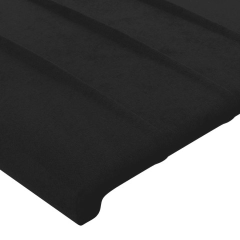ŁÓŻKO KONTYNENTALNE Z MATERACEM 200X200CM CZARNE AKSAMIT