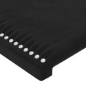 ŁÓŻKO KONTYNENTALNE Z MATERACEM CZARNE 120X200CM AKSAMIT