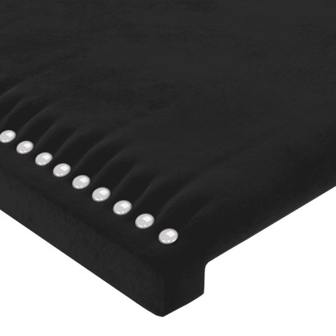 ŁÓŻKO KONTYNENTALNE Z MATERACEM CZARNE 120X200CM AKSAMIT
