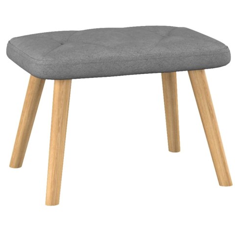 FOTEL BUJANY Z PODNÓŻKIEM CIEMNOSZARY TKANINA