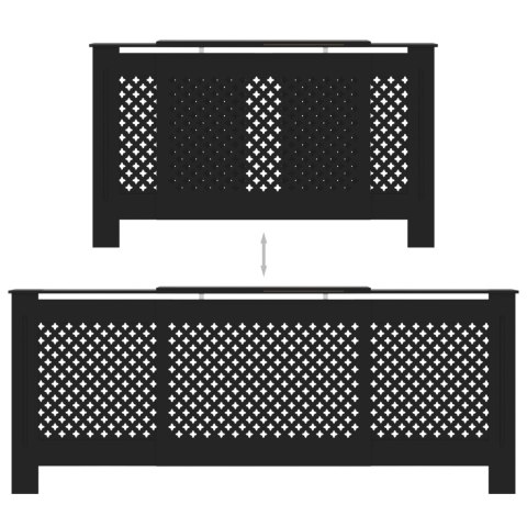OSŁONA NA KALORYFER CZARNA 205CM