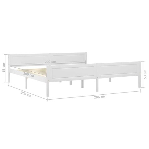 RAMA ŁÓŻKA Z GO DREWNA SOSNOWEGO BIAŁA 200X200CM