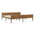 RAMA ŁÓŻKA Z LITEGO DREWNA SOSNOWEGO MIODOWY BRĄZ 200X200CM