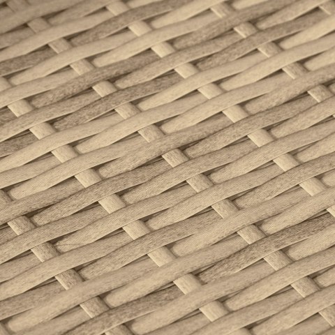 12-CZ. ZESTAW MEBLI OGRODOWYCH Z PODUSZKAMI BEŻOWY POLIRATTAN