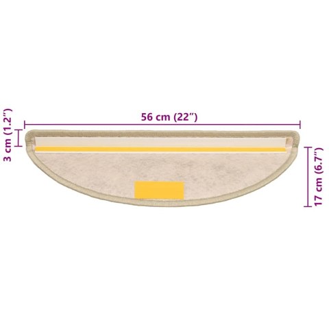 SAMOPRZYLEPNE NAKŁADKI NA SCHODY 15 SZT. 56X17X3CM SZARE