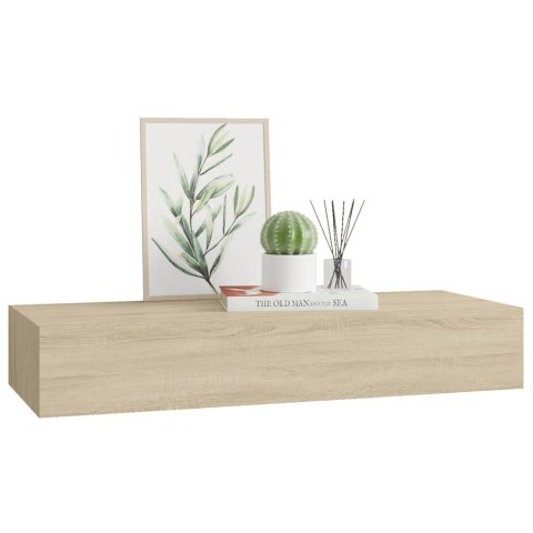 PÓŁKA ŚCIENNA Z SZUFLADĄ KOLOR DĘBU 60X23,5X10CM