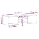 SZAFKA POD TV BIAŁA 140X40X35,5CM