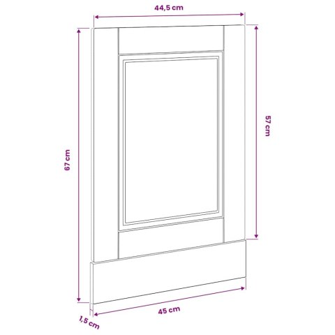 PANEL DO ZMYWARKI PORTO BIAŁY 45X1,5X67CM