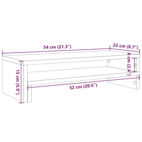 PODSTAWKA POD MONITOR CZARNY DĄB 54X22X15CM