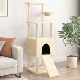 DRAPAK DLA KOTA Z SIZALOWYMI SŁUPKAMI KREMOWY 153CM