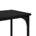 KONSOLA CZARNY DĄB 150X29X75CM DREWNO INŻYNIERYJNE I METAL