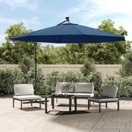 PARASOL OGRODOWY Z LED WISZĄCY NIEBIESKI 350CM