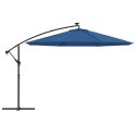 PARASOL OGRODOWY Z LED WISZĄCY NIEBIESKI 350CM