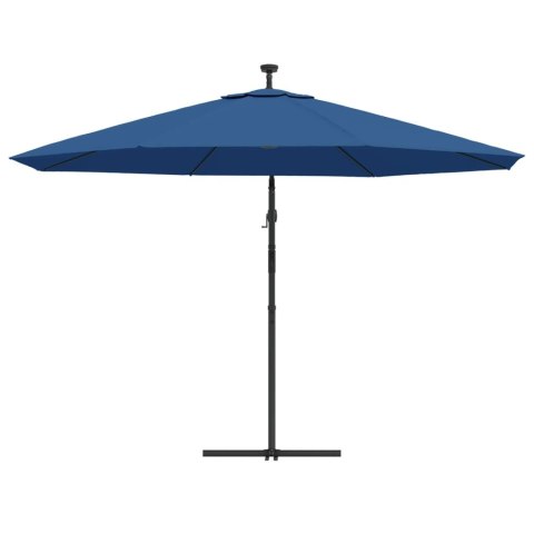 PARASOL OGRODOWY Z LED WISZĄCY NIEBIESKI 350CM