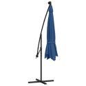 PARASOL OGRODOWY Z LED WISZĄCY NIEBIESKI 350CM