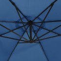 PARASOL OGRODOWY Z LED WISZĄCY NIEBIESKI 350CM
