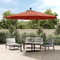 PARASOL OGRODOWY Z LED WISZĄCY TERAKOTA 350CM