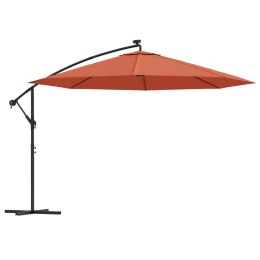 PARASOL OGRODOWY Z LED WISZĄCY TERAKOTA 350CM