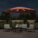 PARASOL OGRODOWY Z LED WISZĄCY TERAKOTA 350CM