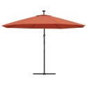 PARASOL OGRODOWY Z LED WISZĄCY TERAKOTA 350CM