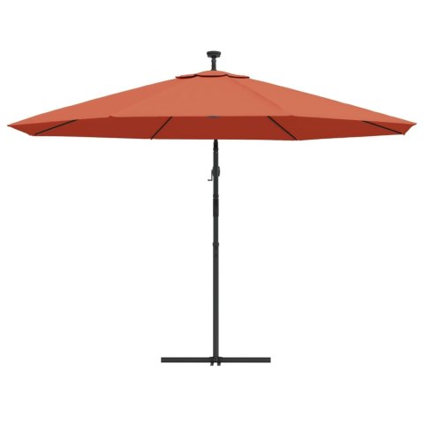 PARASOL OGRODOWY Z LED WISZĄCY TERAKOTA 350CM