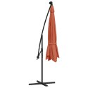 PARASOL OGRODOWY Z LED WISZĄCY TERAKOTA 350CM