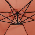 PARASOL OGRODOWY Z LED WISZĄCY TERAKOTA 350CM