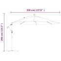 PARASOL OGRODOWY Z LED WISZĄCY TERAKOTA 350CM