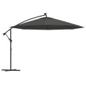 PARASOL WISZĄCY Z LED I METALOWYM SŁUPKIEM 350CM ANTRACYTOWY