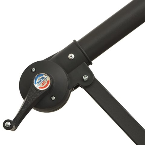 PARASOL WISZĄCY Z LED I METALOWYM SŁUPKIEM 350CM ANTRACYTOWY