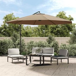 PARASOL WISZĄCY Z ALUMINIOWYM SŁUPKIEM 350CM TAUPE