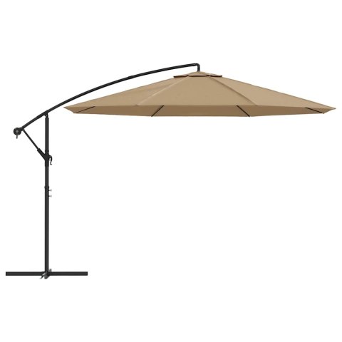 PARASOL WISZĄCY Z ALUMINIOWYM SŁUPKIEM 350CM TAUPE
