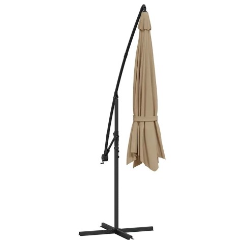 PARASOL WISZĄCY Z ALUMINIOWYM SŁUPKIEM 350CM TAUPE