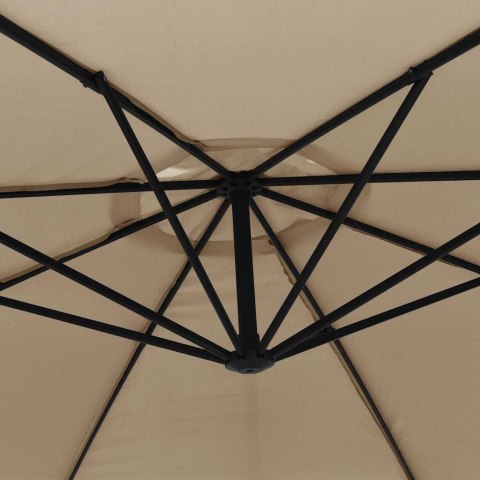 PARASOL WISZĄCY Z ALUMINIOWYM SŁUPKIEM 350CM TAUPE