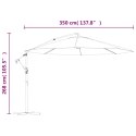 PARASOL WISZĄCY Z ALUMINIOWYM SŁUPKIEM 350CM TAUPE