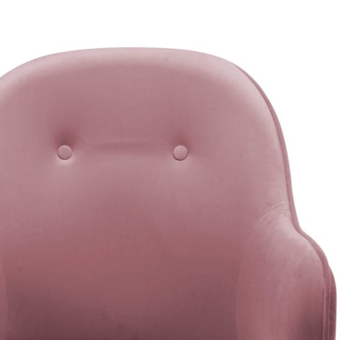FOTEL BUJANY RÓŻOWY TAPICEROWANY AKSAMITEM