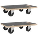 PLATFORMY TRANSPORTOWE 2 SZT. PROSTOKĄTNE 80X55X11,5CM 250 KG