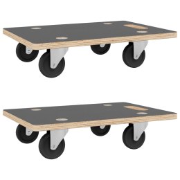 PLATFORMY TRANSPORTOWE 2 SZT. PROSTOKĄTNE 80X55X11,5CM 250 KG