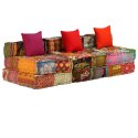 PUF MODUŁOWY 3-OSOBOWY PATCHWORK TKANINA