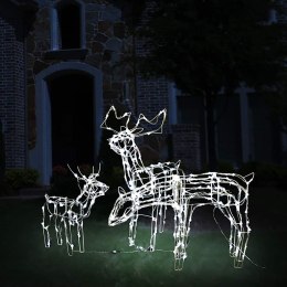 3-CZĘŚCIOWA OZDOBA ŚWIĄTECZNA RENIFERY 229 LED