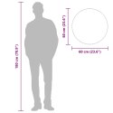 LUSTRO ŚCIENNE CZARNE Ø 60CM OKRĄGŁE