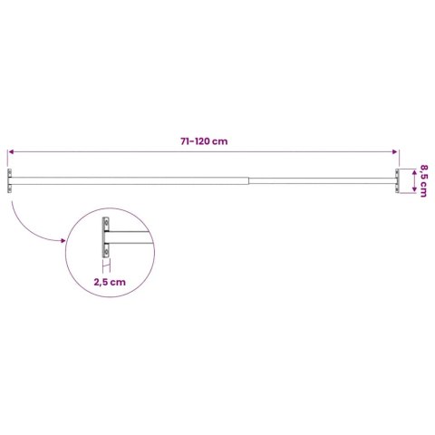 REGULOWANE BARIERKI ZABEZPIECZAJĄCE OKNO 3 SZT. 710-1200 MM