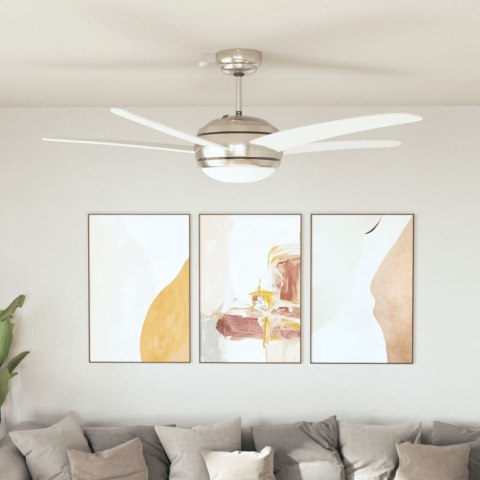 WENTYLATOR SUFITOWY Z LAMPĄ 128CM BIAŁY
