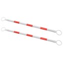 2 ROZKŁADANE BARIERKI NA PACHOŁKI DROGOWE PLASTIK 116-197CM