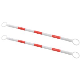 2 ROZKŁADANE BARIERKI NA PACHOŁKI DROGOWE PLASTIK 116-197CM