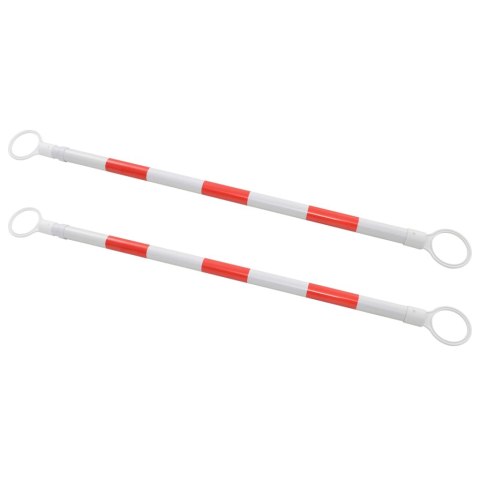 2 ROZKŁADANE BARIERKI NA PACHOŁKI DROGOWE PLASTIK 116-197CM