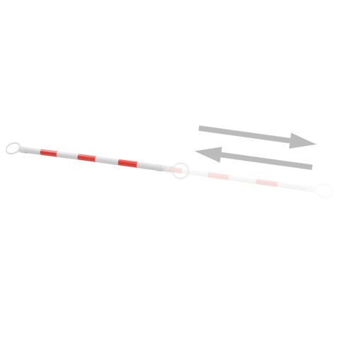 2 ROZKŁADANE BARIERKI NA PACHOŁKI DROGOWE PLASTIK 116-197CM