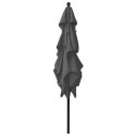3-POZIOMOWY PARASOL NA ALUMINIOWYM SŁUPKU ANTRACYT 2,5X2,5M