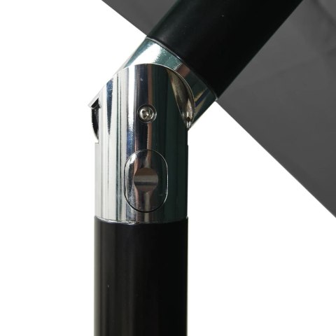 3-POZIOMOWY PARASOL NA ALUMINIOWYM SŁUPKU ANTRACYT 2,5X2,5M