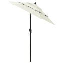 3-POZIOMOWY PARASOL NA ALUMINIOWYM SŁUPKU PIASKOWY 2M